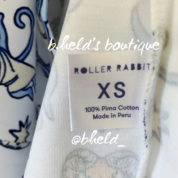 Roller Rabbit Monkey Horoscope Polo Pajamas in White Blue Size XS Brand New NWT - Picture 7 of 16